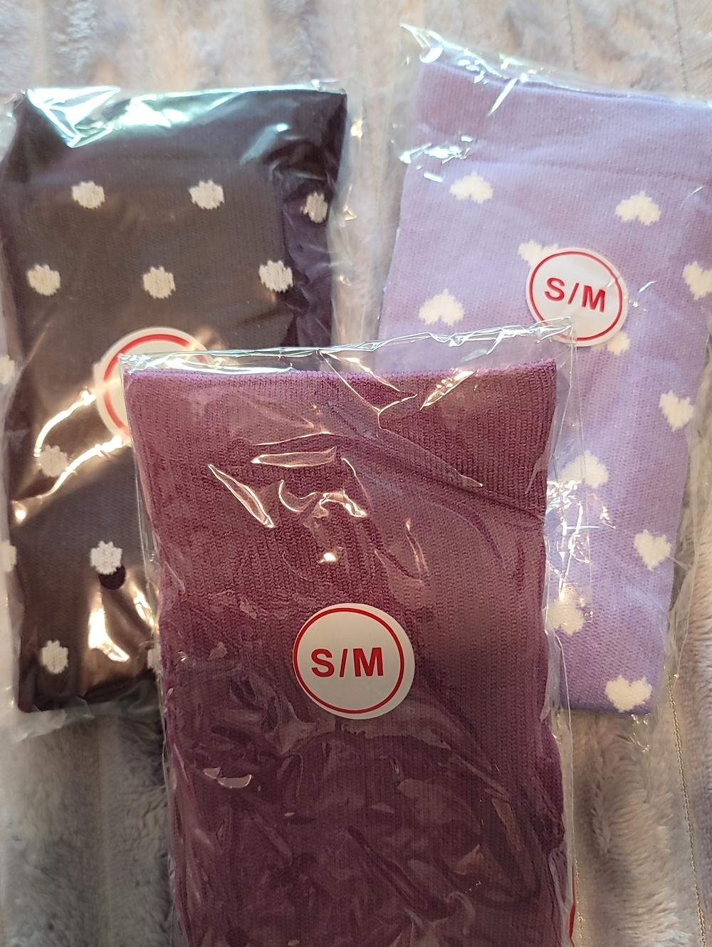 Women's Cozy Heart Print Knee-High Compression Socks - 3 Styles (S/M)